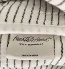 Hearth   Hand With Magnolia King Microstripe Quilt Sour Cream railroad Gray