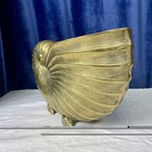 Vintage Solid Brass Nautilus Shell Planter Wine Cooler Korea Heavy