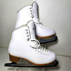 Jackson 500 Ultima Women 8 Ice figure Skates White Mark Ii Blades With Guards