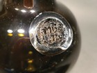 8  Antique Vintage Style Black Glass Blown Onion Wine Bottle Green  