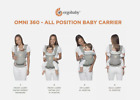 Ergobaby Four Position Omni 360 Baby Carrier Premium Cotton Pearl Gray  190 Orig