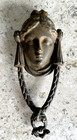 Antique 1887 Victorian New Orleans Athena Face Architectural Salvage Doorknocker