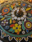 Vtg 70s Daher Tin Box Flower Floral Embossed Enamel Style Made In England 8   