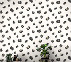 Black   Gold On Cream  Leopard Spot Wallpaper Roll  21  X 11 Yds    57 Sq Ft