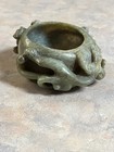 Vintage Hand Carved Asian Jade Brush Washer Bowl