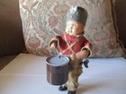 Vintage Antique Tin Windup   Drummer  Boy   Very Old 1920s