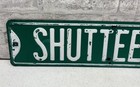 Authentic Vintage Shuttee St  Embossed Heavy Metal Street Sign Road Sign