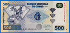 Congo  dr  500 Francs 2022 P-w96d Unc Banknote - Diamond Exploitation