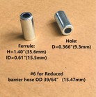 Steel A c Beadlock Fitting Crimp Ferrules Asst  6  8  10    12 Reduced 16pcs