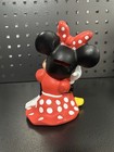Vintage Collectible Disney Minnie Mouse With Red Dress Pvc Coin Piggy Bank