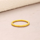Pure 999 24k Yellow Gold Band Women Lucky Cherry Flower Ring Us 4-10 0 5-0 6g