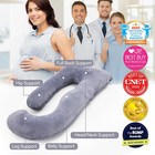 Momcozy Pregnancy Pillows For Sleeping  U Shaped Full Body Maternity Pillow With