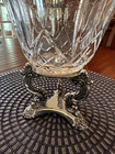 Godinger Silver Plate Stand With Cut Glass Votive Holders 