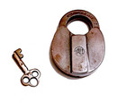 Vintage Antique Yale   Towne Y t Brass Padlock W  Skeleton Key Lock Rare 