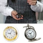 Vintage Retro Mechanical Skeleton Steampunk Mens Pocket Watch Open Case Chain