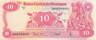 Nicaragua  10  Cordobas  16 8 1979  P 134  Series E  Uncirculated Banknote Q11