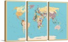 Artcanvas World Map Canvas Art Print