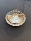 Vintage Lidded Serving Basket - Made In Italy - Silverplate Wire Bowl