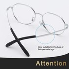 Glasses End Tips Eyeglass Anti Slip Ear Sock Pieces Tube Black 6 Pairs-12