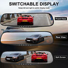 4 3   Car 1080p Dual Lens Auto Dvr Mirror Dash Cam Recorder rear View Backup Cam