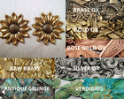 Brass Sunflower Stampings X 2 - 8701s 