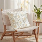 Sunflower Throw Pillow Covers Set Of 2 Cream White Floral 18x18 Spring Decor