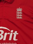 England Team Jersey Cricket Polo Shirt Red Adidas Trikot 2013 English Men   s Sz L