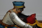 Vintage Marx Tin Litho Police Motorcycle With Sidecar Wind-up Works Antique Old 