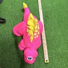 Vintage 1992 Fisher Price Dinosaur Pink Stegosaurus Puffalump Plush Squeak Nylon