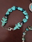 Vintage Turquoise Native American Southwest Silver Tone Charm Bracelets Lot 4