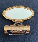 Vintage Stratton Lipstick Holder Mirror Ladybug Enamel Gold Tone England 1960s