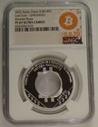 2022 Rarity Check Silvered-brass Unfunded  lost Coin   001 Bitcoin Btc Ngc Pf67