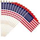 8x12 Inch American Flags Handheld Stick Flags With Grounded Multi 12 Pcs