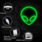 Nicethumb Alien Neon Sign Green Led Light 7 8 Inches X 8 7 