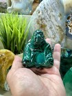 Malachite Buddha Carved Solid Natural Crystal Statue 3   x 2 5    Zenda Imports