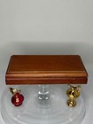 Vintage Wooden Box Set Miniature Perfume Bottles