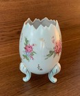 Vintage Napcoware Robin s Egg Blue 3-footed  cracked  Egg Vase Planter - 6  Tall