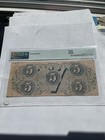  5 Five Dollars 1862 Confederate States Banknote Civil War Pmg Very Fine Vf 20