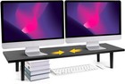 Dual-monitor-stand-riser-for-desk Adjustable Length 32-40 Inch   large Desktop    