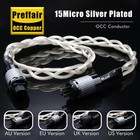 Audiophile Occ Silver Plated Power Supply Cord Us Eu Plug Hifi Audio Power Cable
