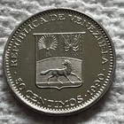 1990 Venezuela 50 Centimos Coin Horse Animal Wildlife