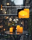 Outdoor Waterproof Flameless Led Candles With Remote Timer  3 Set Of 3 Ivory