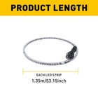 4pcs Led 17 5  Wheel Ring Lights Ip68 Changing Rgb music App Bluetooth Control