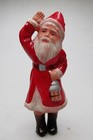 Vintage Large Celluloid 6  Santa W Light Figurine Christmas Ornament Japan