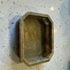 Vintage Stone Trinket jewelry Box With Inlay Stone Flower Pattern Made In India