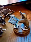 19 Vintage  Hudson Pewter Animal Orchestra With Riser  Complete Collection  