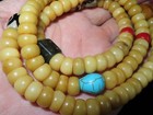 Nepal Tibet Buddhist 108 Miter Cut Milky Yak Bone Mala Prayer Beads  t14 