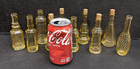 Set Of 10 Amber Yellow Darice Miniature 5  Glass Bottles - Decorative
