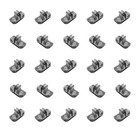 50 Pc Chrome 3 Way Inside Shelf Connector Clip 3 16  Tempered Glass Shelf