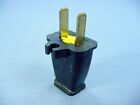 Cooper Black Straight Blade Plug W  Cord Clip 15a Non-polarized 1-15p Bulk Sa840